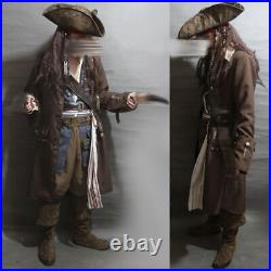 Jack Sparrow Costume Pirates of the Caribbean Outfits Halloween Cosplay Suit Jack Sparrow Costume Pirates of the Caribbean Outfits Halloween Cosplay Suit