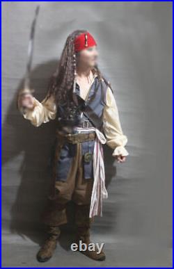 Jack Sparrow Costume Pirates of the Caribbean Outfits Halloween Cosplay Suit Jack Sparrow Costume Pirates of the Caribbean Outfits Halloween Cosplay Suit