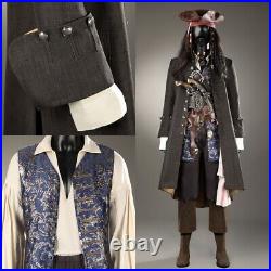 Jack Sparrow Costume cosplay Suit Pirates of the Caribbean Full set