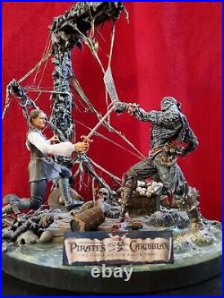 Jack sparrow Pirates Of The Caribbean figure Diorama 2 set Custom+ Sideshow Book