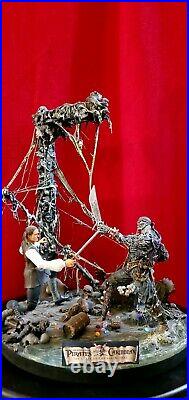Jack sparrow Pirates Of The Caribbean figure Diorama 2 set Custom+ Sideshow Book