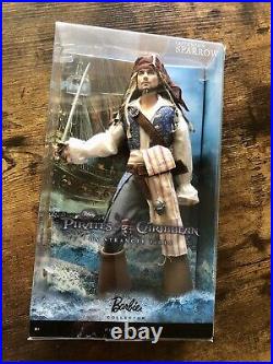 Johnny Deep Mattel Pirates of The Caribbean Jack Sparrow Doll T7654