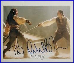 Johnny Depp & Orlando Bloom Pirates Of The Caribbean 8x10 Autographed Photo
