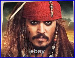 Johnny Depp PIRATES OF THE CARIBBEAN Hand Signed Autographed 8x10 Photo withCOA