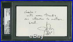 Johnny Depp Pirates Of The Caribbean Authentic Signed 3x5 Index Card PSA Slabbed
