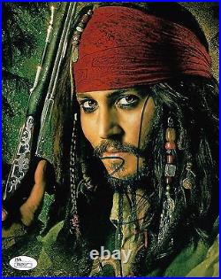 Johnny Depp Pirates of the Caribbean Autographed Signed 8x10 Photo JSA COA