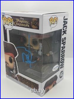 Johnny Depp Pirates of the Caribbean SIGNED'Jack Sparrow' 1482 Funko Pop ACOA