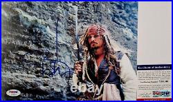 Johnny Depp'Pirates of the Caribbean' Signed 8x10 inch Photo (PSA DNA)