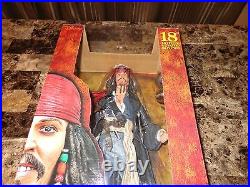 Johnny Depp Rare Signed Captain Jack Sparrow 18 Action Figure Neca Disney + BAS