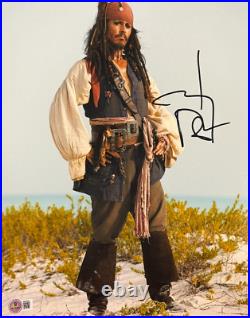 Johnny Depp Signed 11x14 Photo Pirates of the Caribbean Autograph Beckett Johnny Depp Signed 11x14 Photo Pirates of the Caribbean Autograph Beckett