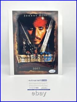 Johnny Depp Signed 8x10 Photo Pirates of the Caribbean 8x10 Autographed JSA