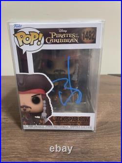 Johnny Depp Signed Auto Jack Sparrow Funko Pirates of the Caribbean Beckett auth Johnny Depp Signed Auto Jack Sparrow Funko Pirates of the Caribbean Beckett auth