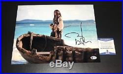 Johnny Depp Signed Auto Pirates Of The Caribbean 11x14 Photo Beckett Bas Coa 7