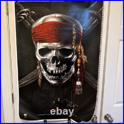 Johnny Depp Signed Autograph Pirates of The Caribbean Movie Poster PSA/DNA COA