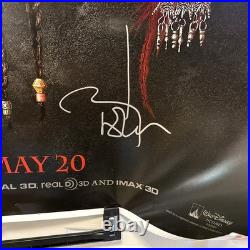 Johnny Depp Signed Autograph Pirates of The Caribbean Movie Poster PSA/DNA COA