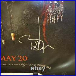 Johnny Depp Signed Autograph Pirates of The Caribbean Movie Poster PSA/DNA COA