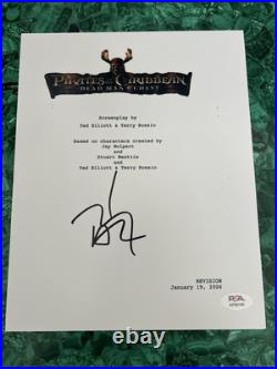 Johnny Depp Signed Autographed Pirates Of The Caribbean Script Cover Psa DNA