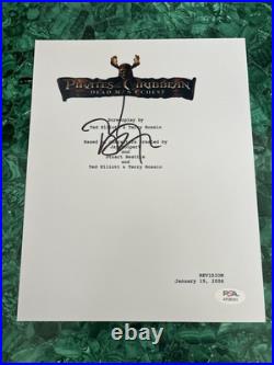 Johnny Depp Signed Autographed Pirates Of The Caribbean Script Cover Psa DNA