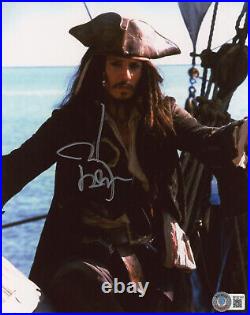 Johnny Depp Signed BAS COA 8X10 Photo Pirates of the Caribbean Auto Autographed