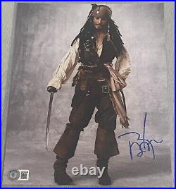 Johnny Depp Signed BAS COA Autographed 8X10 Pirates of the Caribbean Photo Auto