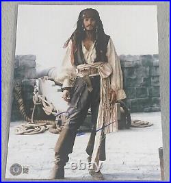 Johnny Depp Signed BAS COA Autographed 8X10 Pirates of the Caribbean Photo Auto