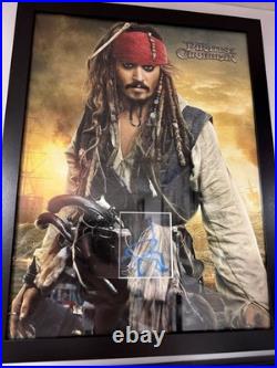 Johnny Depp Signed Custom 12X16 Jack Sparrow Pirates Of The Caribbean