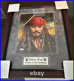Johnny Depp Signed Photo Framed 11x14 Pirates of the Caribbean PSA/DNA AUTO