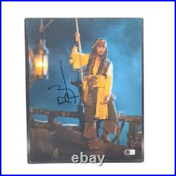 Johnny Depp Signed Pirates of the Caribbean 11x14 Photo Autograph Beckett COA
