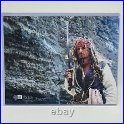 Johnny Depp Signed Pirates of the Caribbean 11x14 Photo Autograph Beckett COA 3