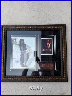 Johnny Depp Signed Pirates of the Caribbean photo Beautifully Framed with coa
