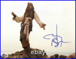 Johnny Depp'pirates Of The Caribbean' Signed Autograph 11x14 Photo Beckett Bas