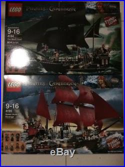 LEGO PIRATES OF THE CARIBBEAN QUEEN ANNE'S REVENGE 4195 and BLACK PEARL 4184