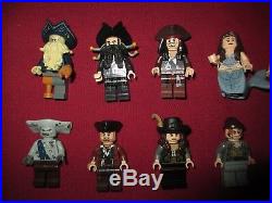 LEGO POTC minifigures LOT Davy jones, Gibbs, Barbossa, Jack, Cannibal, Turner, Weapons