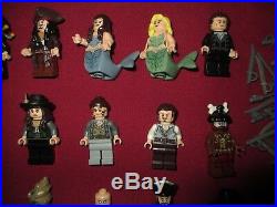 LEGO POTC minifigures LOT Davy jones, Gibbs, Barbossa, Jack, Cannibal, Turner, Weapons