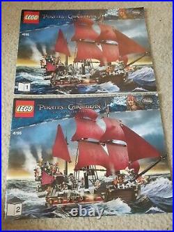 Lego Pirates of the Caribbean Black Pearl AND Queen Anne's Revenge no Minifigs