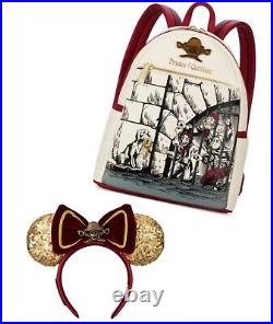 Loungefly Disney Pirates of the Caribbean Jail Dog Key Scene Backpack & Ears NWT