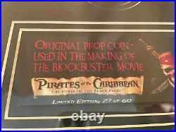 Ltd. Edition Johnny Depp Pirates of the Caribbean Photo & Prop Coin No. 27 of 60