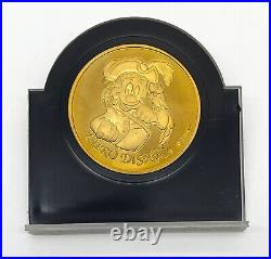 MEDAL COIN / PIRATES OF THE CARIBBEAN /EURODISNEY / TOKEN / Gilded 24 carat gold