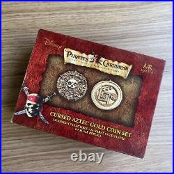 Master Replicas Aztec Gold Coin Set Pirates of the Caribbean Cursed Disney Rare