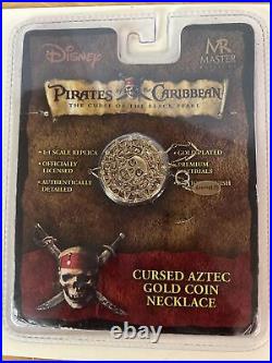 Master Replicas Disney Pirates of the Caribbean Cursed Aztec Gold Coin Necklace