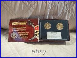 Master Replicas Pirates of the Caribbean Cursed Aztec Gold Coin Set 24k Plate