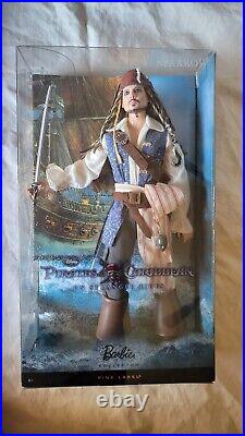 Mattel Barbie Capt Jack Sparrow Pirates of the Caribbean PINK LABEL 2010 NIB