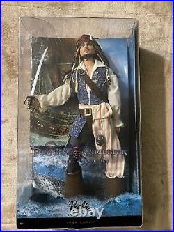 Mattel Barbie Capt Jack Sparrow Pirates of the Caribbean PINK LABEL 2010 NIB