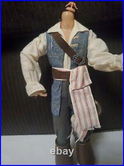 Mattel Pirates of The Caribbean Jack Sparrow Doll No Head Outfit for OOAK