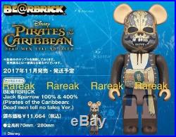 Medicom Be@rbrick Jack Sparrow Pirates of the Caribbean 400% & 100% Bearbrick 2p