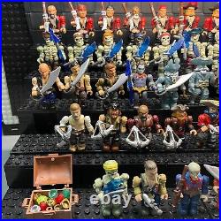 Mega Bloks Huge Pyrates of Caribbean 50 Mini Figures With Weapons+treasure Ches