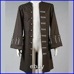 Men's Pirates Of The Caribbean Captain Coat Sparrow Jacket Coat