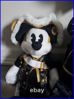 Mickey mouse main attraction pirates of the caribbean backpack, pin, ears, plush