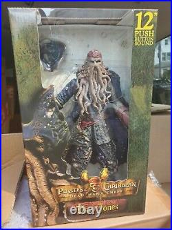 NECA DAVY JONES 12 Action Figure With Sound Pirates of Caribbean Dead Man's Chest