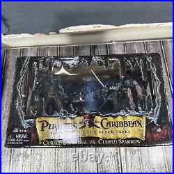 NECA Pirates of the Caribbean CURSED BARBOSSA VS. CURSED SPARROW BOXED SET 2006